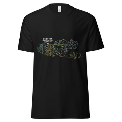 Perisher Mountain Map Organic T-shirt - Piste and Trail T-Shirt