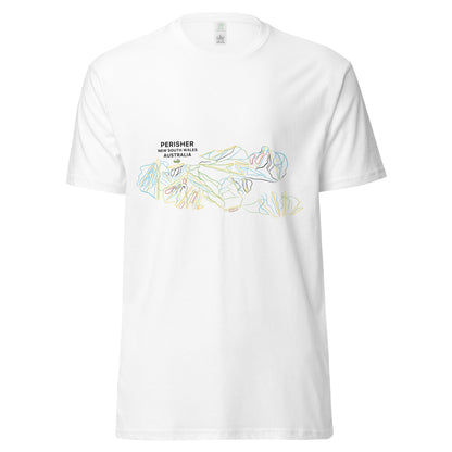 Perisher Mountain Map Organic T-shirt - Piste and Trail T-Shirt