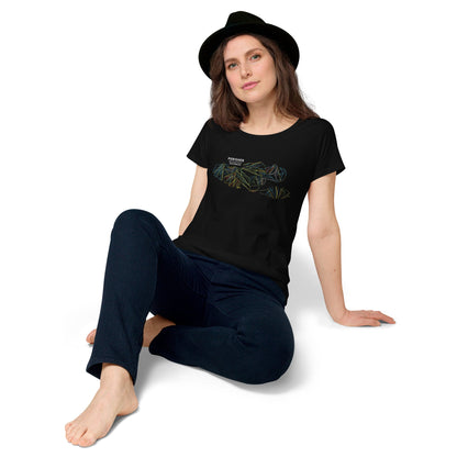 Perisher Mountain Map Women’s Tee - Piste and Trail T-Shirt