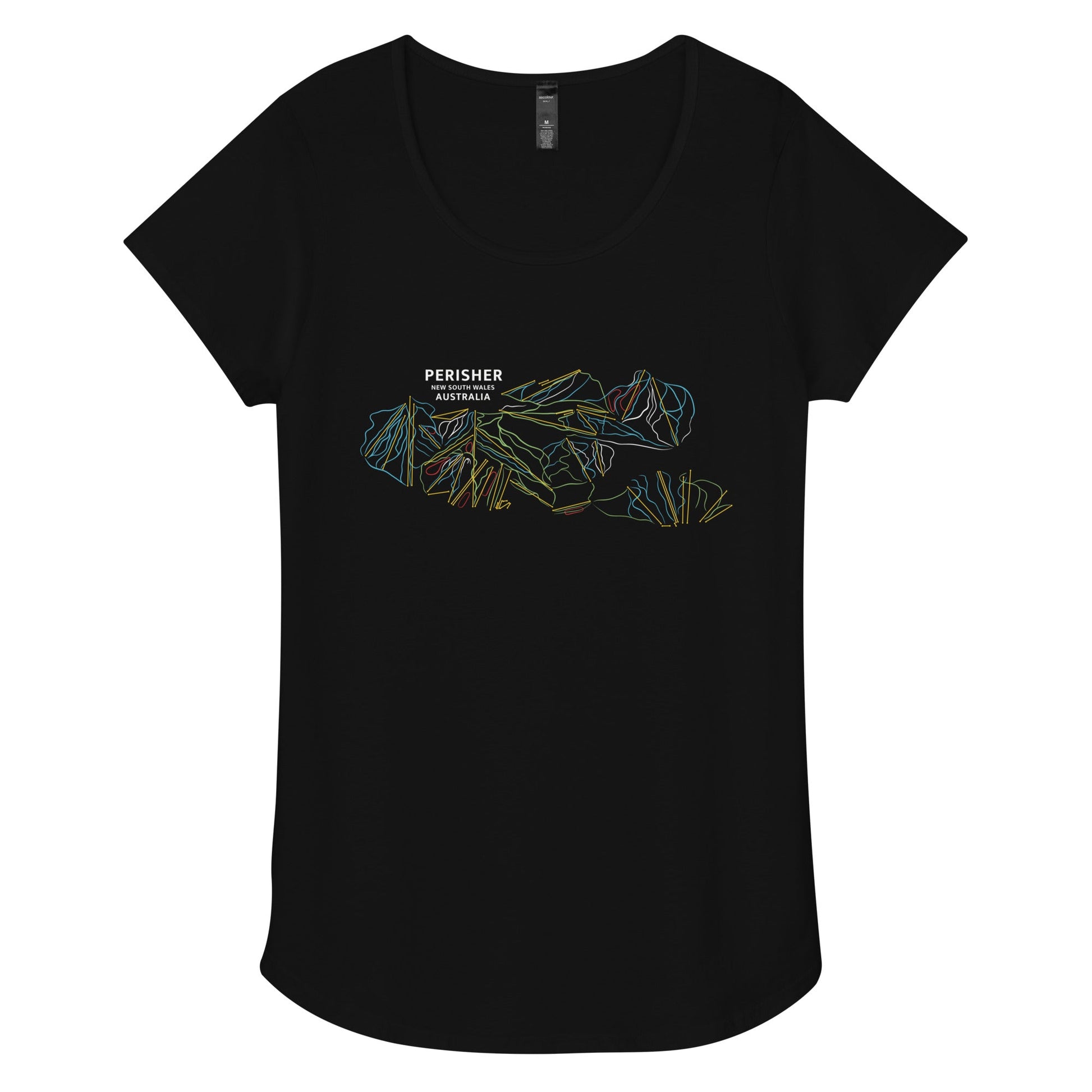 Perisher Mountain Map Women’s Tee - Piste and Trail T-Shirt