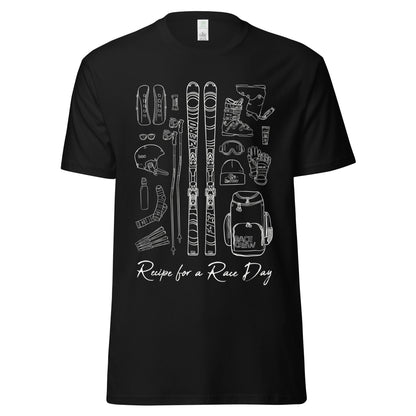 Race Day Ski Racing Recipe Organic T-Shirt - Piste and Trail T-Shirt