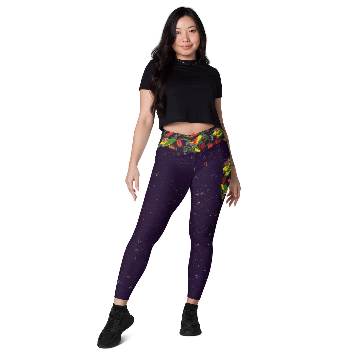 Rainbow Lorikeet Purple Curve Leggings - Piste and Trail Leggings