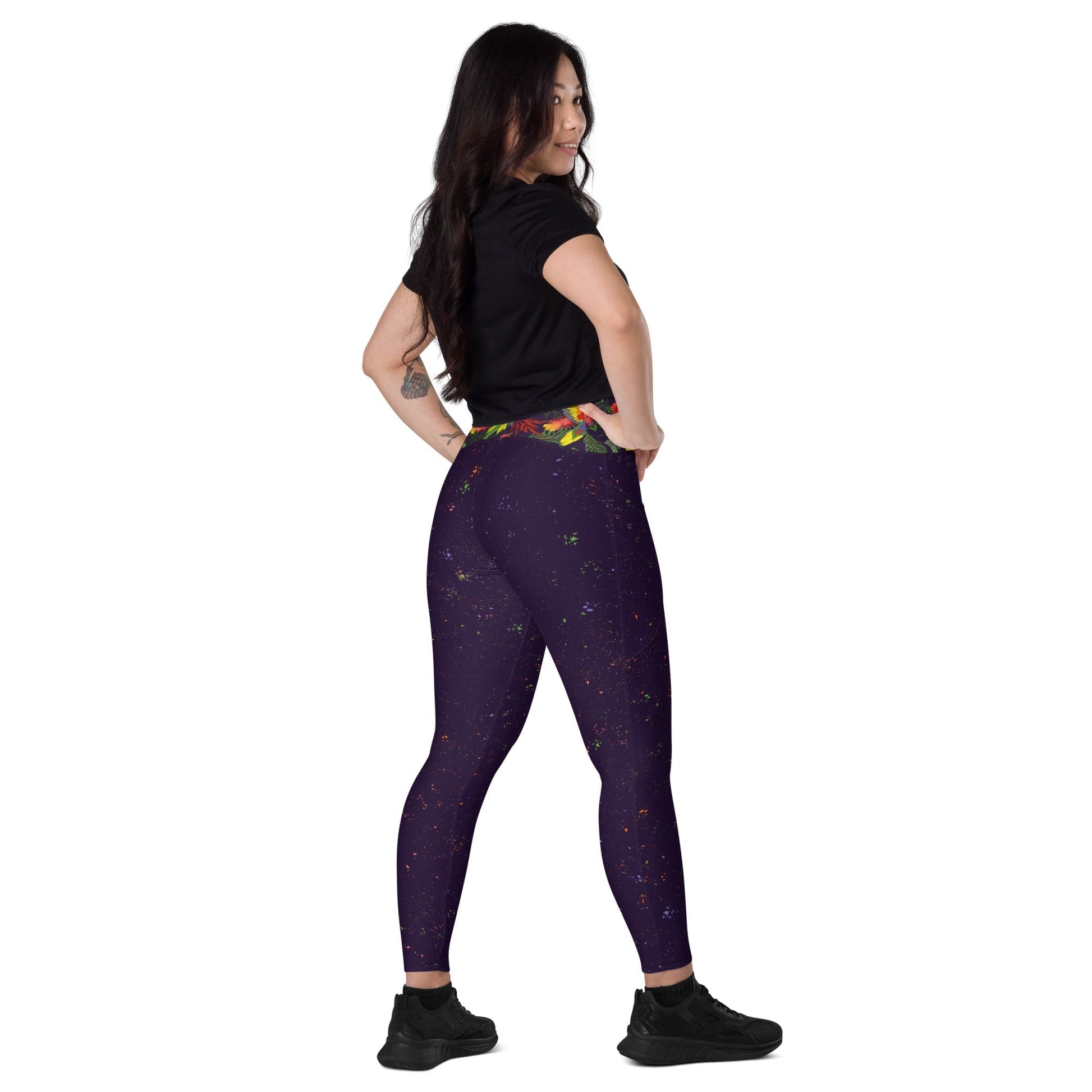 Rainbow Lorikeet Purple Curve Leggings - Piste and Trail Leggings