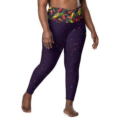 Rainbow Lorikeet Purple Curve Leggings - Piste and Trail Leggings