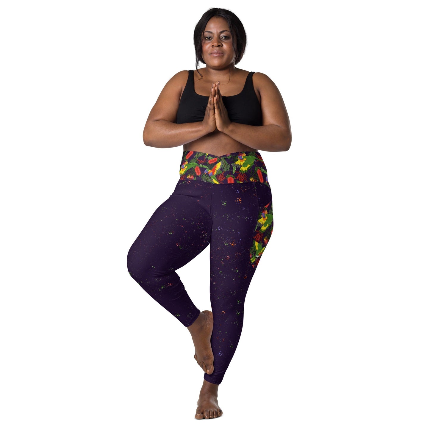 Rainbow Lorikeet Purple Curve Leggings - Piste and Trail Leggings