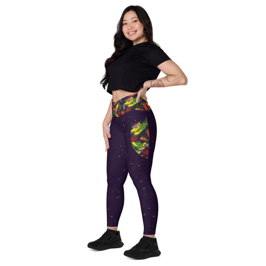 Rainbow Lorikeet Purple Curve Leggings - Piste and Trail Leggings