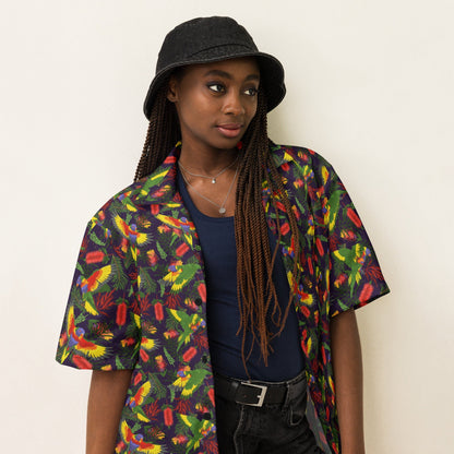 Rainbow Lorikeet Recycled PARTY SHIRT - Piste and Trail Party Shirt