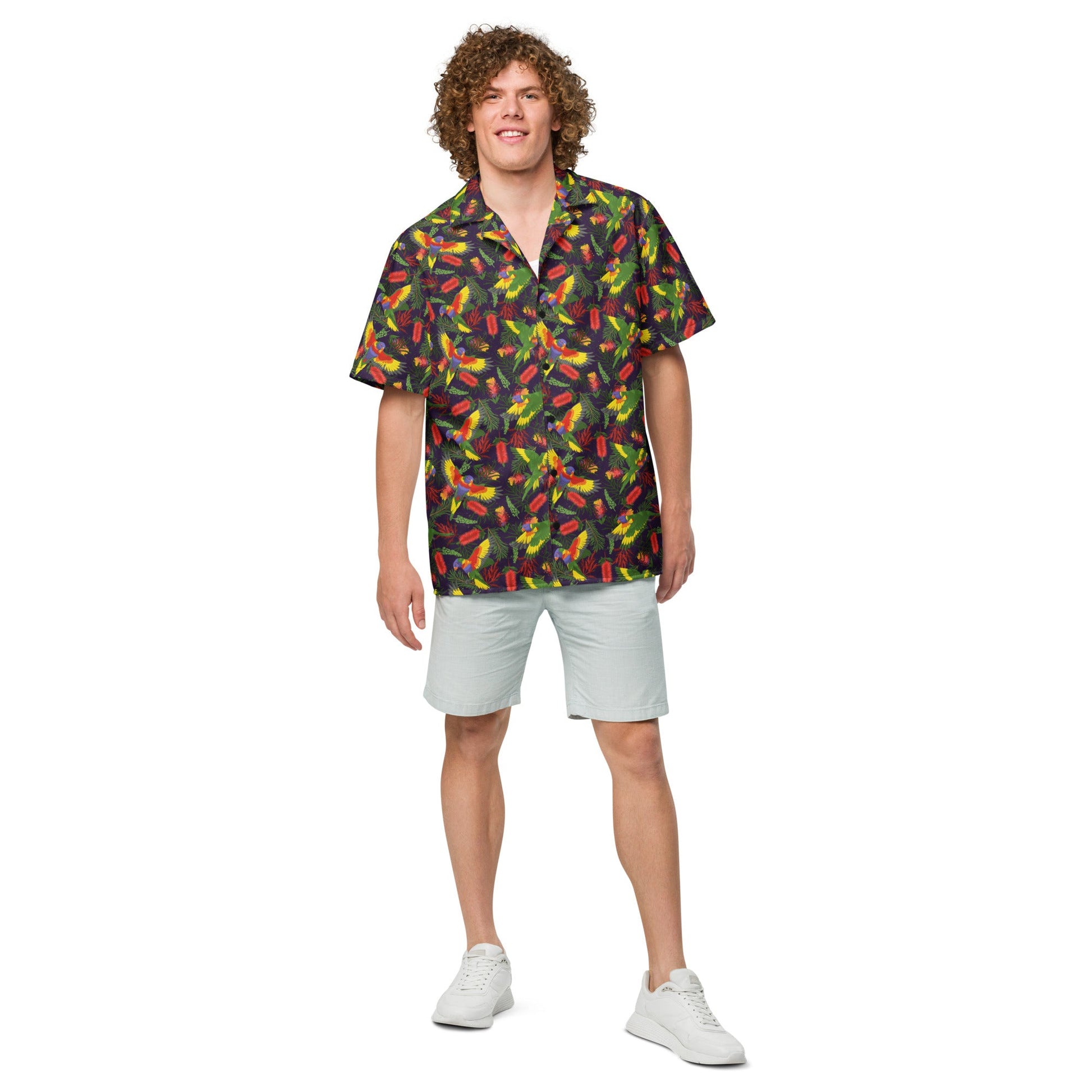 Rainbow Lorikeet Recycled PARTY SHIRT - Piste and Trail Party Shirt