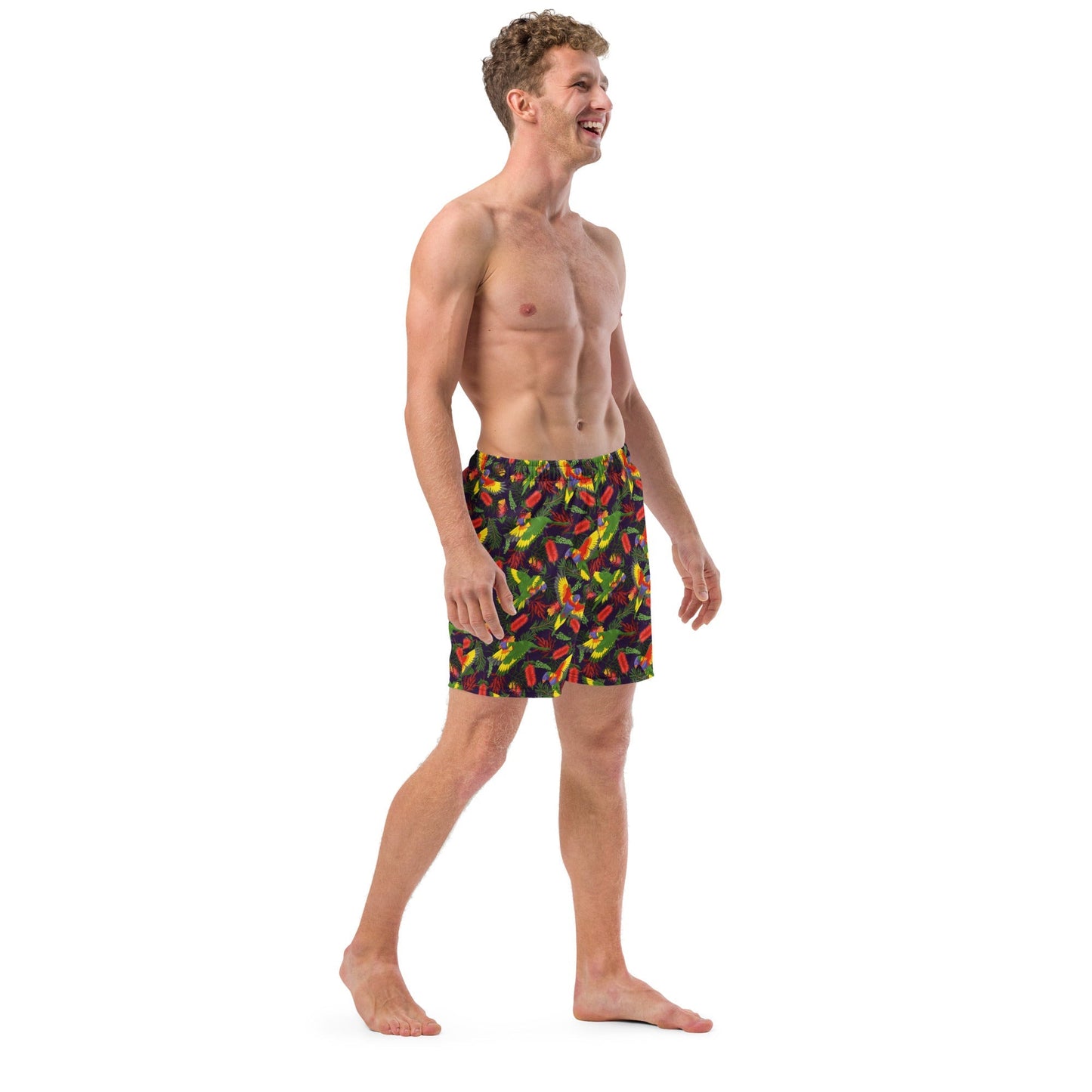 Rainbow Lorikeet UPF50+ Recycled Swim Short - Piste and Trail Board Shorts