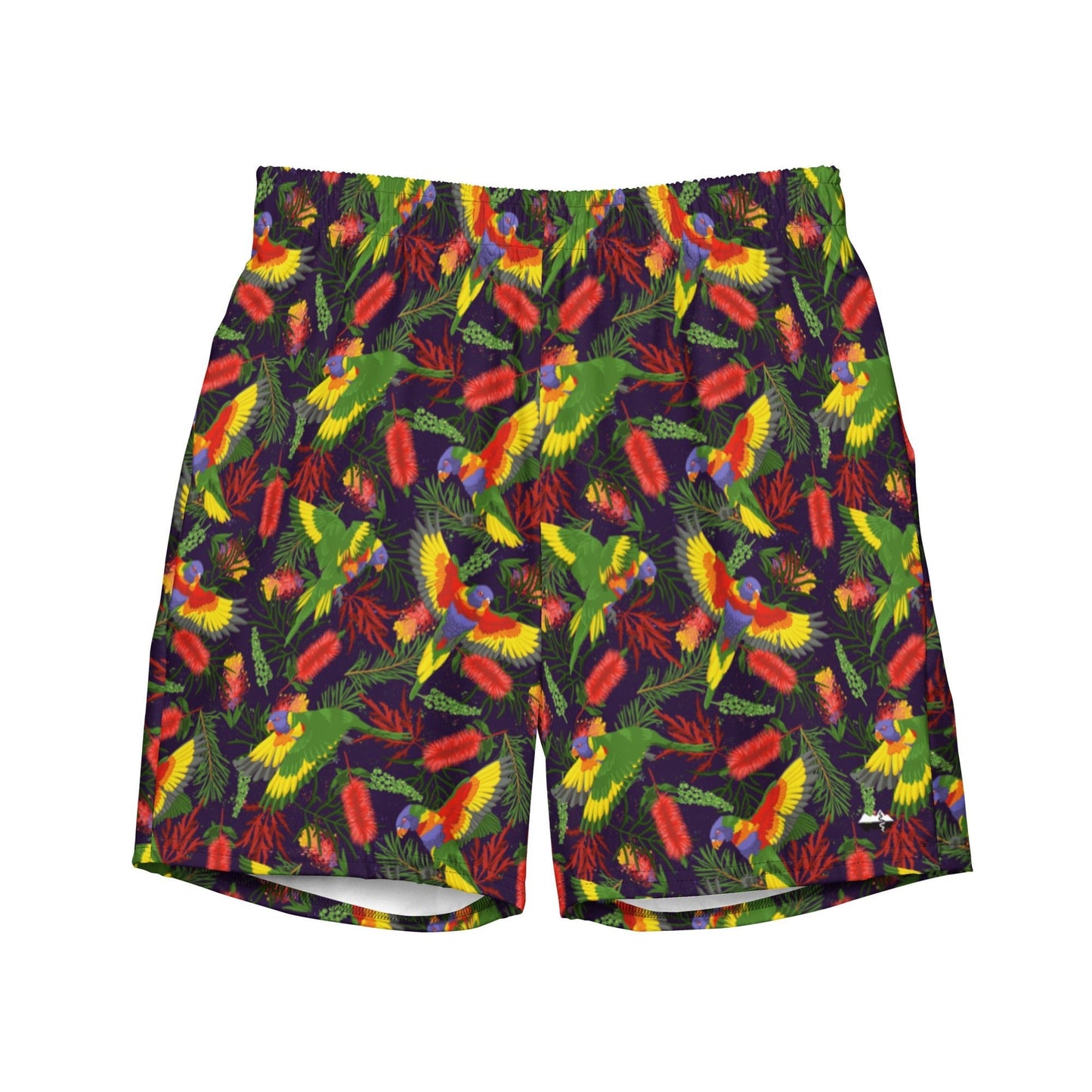 Rainbow Lorikeet UPF50+ Recycled Swim Short - Piste and Trail Board Shorts