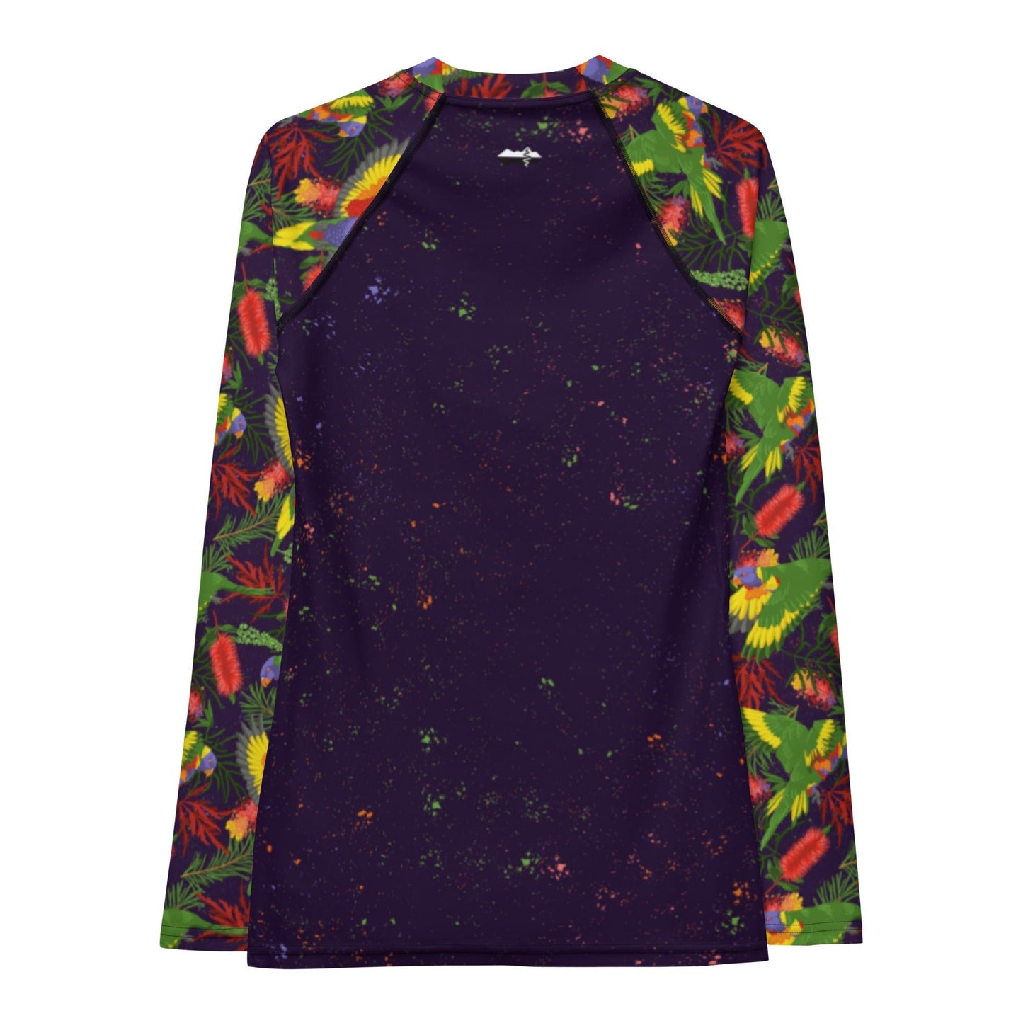 Rainbow Lorikeet UPF50+ Women's Athletic Top/Rashie - Piste and Trail Rash Guard