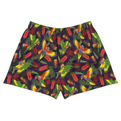 Rainbow Lorikeet Women’s Recycled Athletic Board Shorts - Piste and Trail Board Shorts