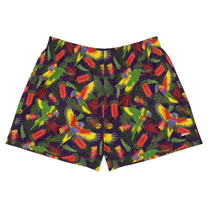 Rainbow Lorikeet Women’s Recycled Athletic Board Shorts - Piste and Trail Board Shorts