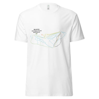 Selwyn Ski Mountain Map Organic T-shirt - Piste and Trail T-Shirt