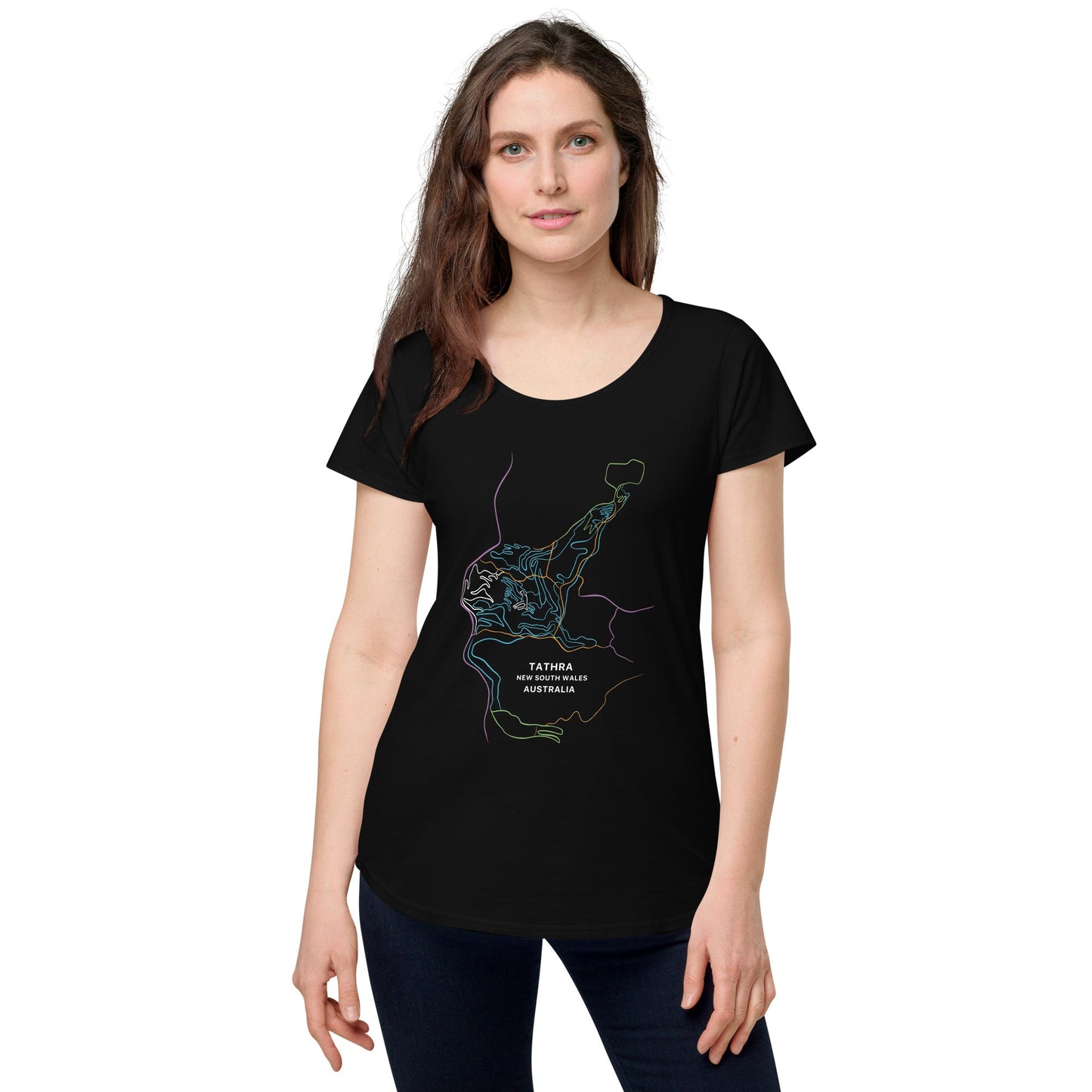 Tathra MTB Trail Map Women’s Tee - Piste and Trail T - Shirt